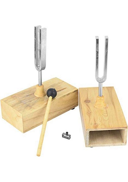 2 Adet Ahşap Rezonatör ile Çatal Ayarlama Kutusu 440Hz Virbration 1 Adet ile Deneysel Alet Çatal Nakliyesi Ayarlama (Yurt Dışından)