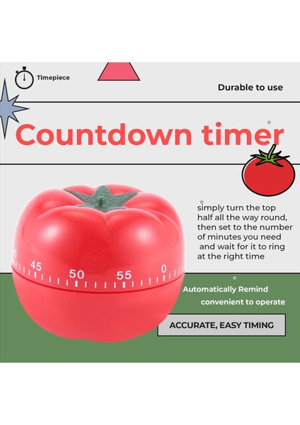 1-60 Dakika 360 Derece Moda Sevimli Kapalı Mutfak Pratik Domates Mekanik Geri Sayım Zamanlayıcı (Yurt Dışından) indirimleri