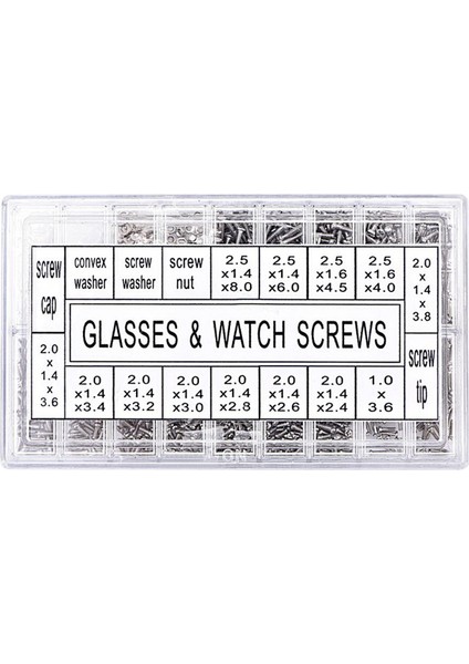 1000PCS Paslanmaz Çelik Gözlükler Elde Matkap Seti ile Onarım Vidası Yedek Kiti Hassas Pin Menzir (Yurt Dışından) indirimleri