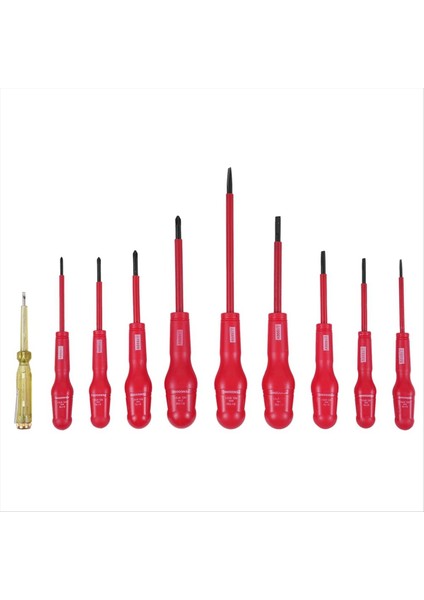Penggong Yalıtımlı Tornavida Seti 1000V Yalıtımlı Elektrikçi Tornavida Test Kalemi ile Yuvalı Filipler Tornavida ile (Yurt Dışından)