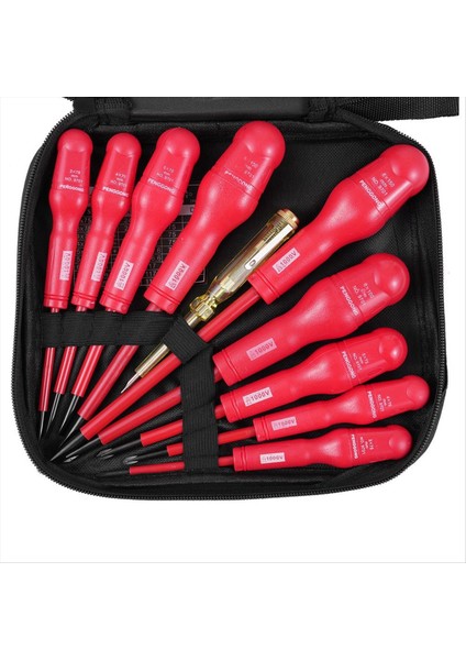 Penggong Yalıtımlı Tornavida Seti 1000V Yalıtımlı Elektrikçi Tornavida Test Kalemi ile Yuvalı Filipler Tornavida ile (Yurt Dışından) fiyatları
