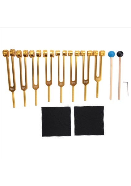 Tuning Fork 7 Çakralar+1 Soul Amaçlı Ağırlıklı Ayarlama Çatalları Alüminyum Alaşım Enstrümanı 126 22-141 27 Hz Vb Golden (Yurt Dışından) modelleri