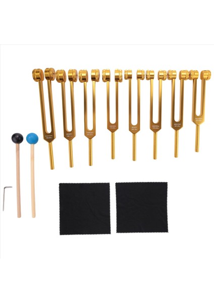 Tuning Fork 7 Çakralar+1 Soul Amaçlı Ağırlıklı Ayarlama Çatalları Alüminyum Alaşım Enstrümanı 126 22-141 27 Hz Vb Golden (Yurt Dışından) fırsatları