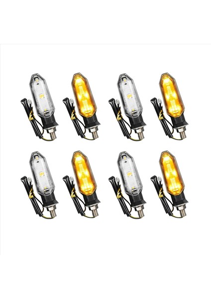 8pcs Universal LED Motosiklet Dönüş Sinyali Işık Arka Işık Lambası 12V IP67 Su Geçirmez Kehribar Flaşör Göstergesi Göz Kırpma (Yurt Dışından) indirimleri