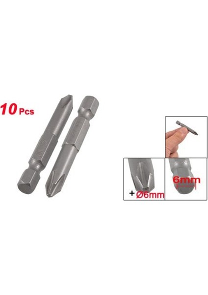 10 Pcs Manyetik Çapraz Kafa Ph2 Tornavida Güç Sürücüsü Bitleri (Yurt Dışından)