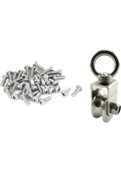 60 Pcs M2 x 4mm Phillips Yuvarlak Kafa Vidaları Cıvata ve 1 Pcs U Tip Döner Kasnak (Yurt Dışından)