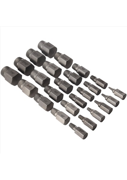 25PCS Vidalı Çıkarıcı Seti 3/8 Inç Sürücü 2 Arada 1 Çift Kafa Kolay Cıvata Çıkarıcı Seti Kırık Saplamaları Çıkarmak Için (Yurt Dışından) fiyatları