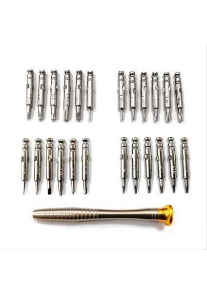 Pentagonal Çok Amaçlı Cep Telefonu Hassas Izleme Gözlükleri ile 25-1 Arada Deri Kasa Alüminyum Tornavida Seti (Yurt Dışından) fırsatları