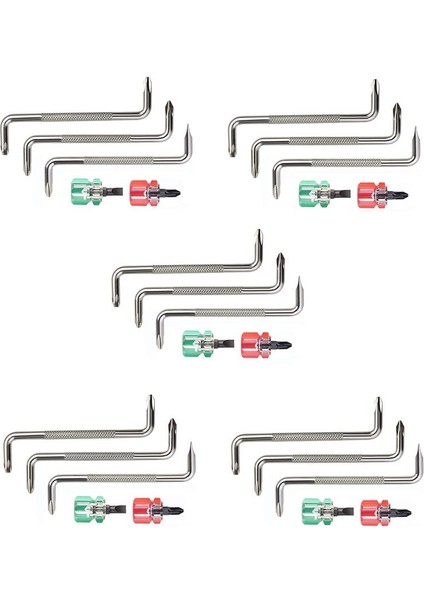 25X 5 Aradan 1 Ofset Tornavida Z Şekilli Tornavida Manyetik Oluklu Phillips Çift Kafa El Alet Seti (Yurt Dışından)