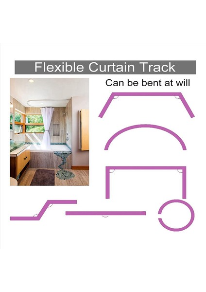 2set 5 Metre Bükülebilir Tavan Perde Rayı Esnek Tavan Perde Rayı Perde Rayı Aksesuarlar Kavisli Perde Rayı (Yurt Dışından) modelleri