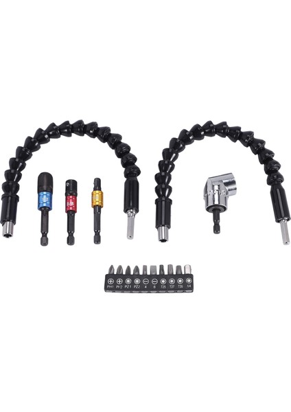 Esnek Matkap Uzantısı Hex Shank Matkap Somun Sürücü Bit Seti 3pcs Evrensel Soket Adaptör Seti Tornavida Bit Seti (Yurt Dışından)