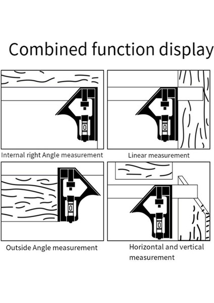 250MM Çok Fonksiyonlu Kombine Kare Cetvel Hareketli 45 Derecelik Sağ Açılı Koltuk Değneği Ölçüm Aracı (Yurt Dışından) fiyatları