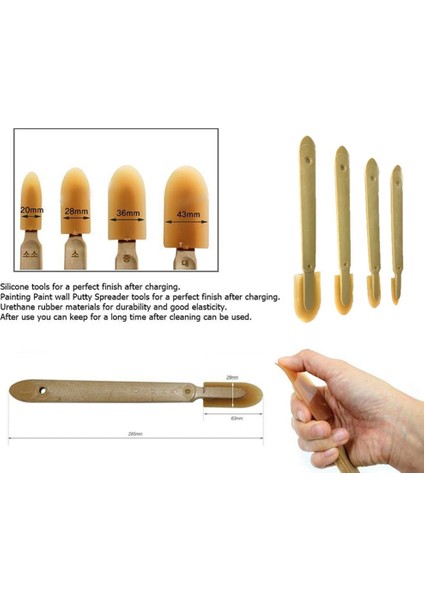 12 Adet Farklı Boyutlu Kauçuk Kalafat Aracı Kalafat Spatulas Kalafat Fayanslar Için Kalafat Bitiş Aracı Lavabo Süpürme (Yurt Dışından) modelleri