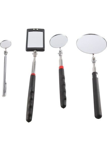 4 Adet Teleskoplama Denetim Aynası LED Işıklı Esnek Inceleme Aynası Yuvarlak +Kare Ayna Teftiş Aracı (Yurt Dışından) fiyatları