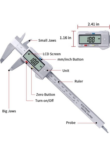 Dijital Vernier Caliper 0-150MM Vernier Calipers Mikrometre Ölçüm Araçları (Yurt Dışından) indirimleri
