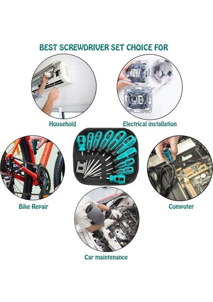 10 Parçalı Tornavida Set Donanım Araçları Kombinasyonu Set Elektrik Bakım Araçları (Yurt Dışından) fırsatları