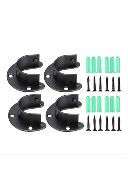 4pcs Dolap Çubuk Braketleri Vidalı Flanş Tutucuları Destekliyor U Şekilli Gardırop Braket Kutup Soketi 32MM Çubuklar Için (Yurt Dışından)