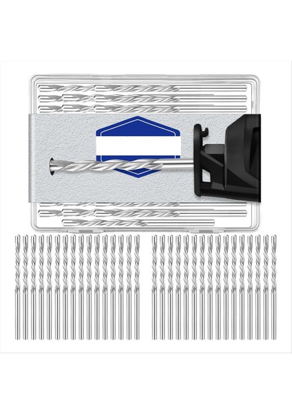 50 Adet Alçıpan Biti 1/8 Inç Spiral Testere Uç Kesme Bitleri Alçıpan Kılavuz Nokta Kesme Bitleri Spiral Testere ile Kullanım Için (Yurt Dışından)