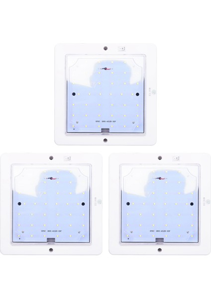 3x 9W 12V Araba Karavan Rv LED Iç Çatı Tavan Iç Lamba Kubbesi Açık Soğuk Beyaz (Yurt Dışından)