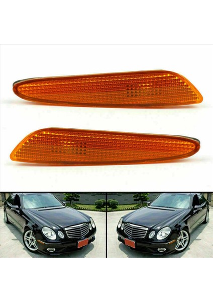 2x Çift Ön Tampon Yan Işaretçi Işık Dönüş Sinyal Lambası Mercedes Benz W211 E-Serisi E320 E350 E550 E63 2007-2009 (Yurt Dışından) modelleri