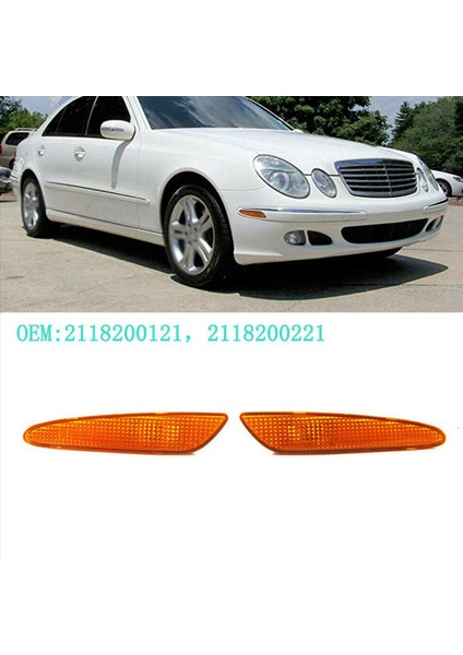 2x Çift Ön Tampon Yan Işaretçi Işık Dönüş Sinyal Lambası Mercedes Benz W211 E-Serisi E320 E350 E550 E63 2007-2009 (Yurt Dışından) fırsatları