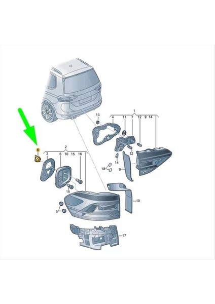 Vw Teramont Tiguan Touran Için Arka Dış Kuyruk Işığı Sigorta Elemanları 5TA945300 5ta 945 300 (Yurt Dışından) fırsatları