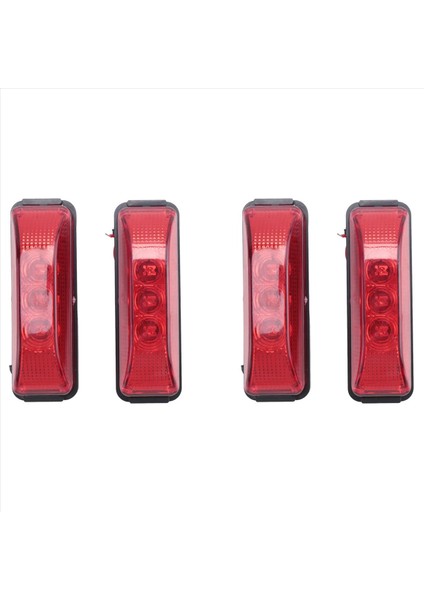 4pcs 24V 3 9inch 3 LED Kamyon Römorku Kırmızı Işık Önü Arka Yan Işaretleme Işıkları Açıklık Göstergesi Lamba Su Geçirmez (Yurt Dışından)
