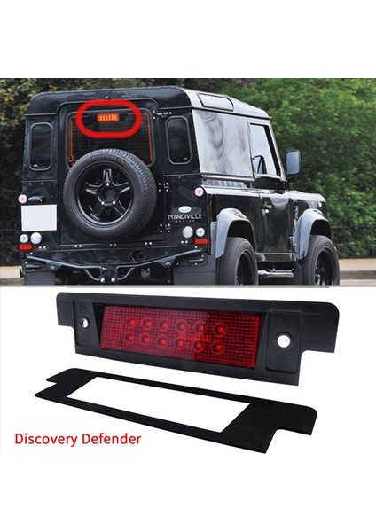 Land Rover Discovery Defender Için 3x Üçüncü Fren Işığı 90/110 LED 3 Fren Işığı Montaj Durdurma Işığı XFK100290 Kırmızı (Yurt Dışından) modelleri