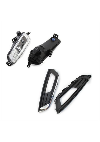 1paır Araç Fog Fog Kapak Ön Tampon Yan Hava Havalandırma Lambası Emme Çerçevesi Çerçeve Kaplama Kum Konutu Ford Focus 2015-2018 (Yurt Dışından) indirimleri