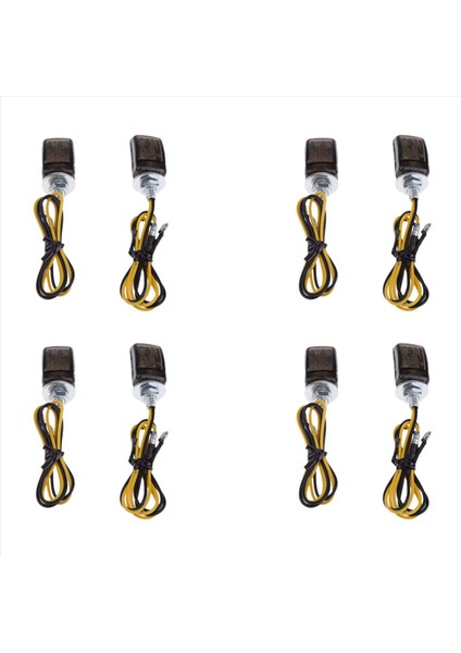 8pcs Universal LED Black Mini Küçük Göstergeler Sinyalleri Yamaha Için Motosiklet Motor Bisikleti (Yurt Dışından)