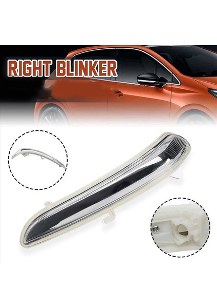 2x Sağ Yan Kanat Kapısı Dikiz Ayna Dönüş Sinyali Göstergesi Işık Lens Kapağı 1607512680 Için Peugeot 208 2008-2017 (Yurt Dışından) fırsatları