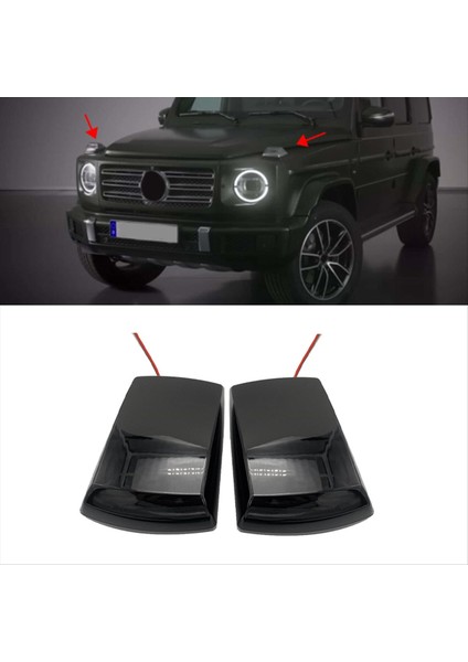 Araba Ön Köşe Işaretçi Işıkları Turn Sinyal Yanıp Sönen Lambalar Mercedes-Benz G Sınıfı W463 W461 W460 Park Işığı (Yurt Dışından) fiyatları