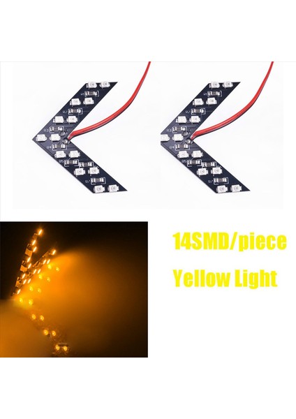 6pcs Universal 14 Smd Araba Yan Dikiz Bakış Ayna Dönüş Sinyal LED Işıklar Göz Kırpıcı Getirme Sarı Işık (Yurt Dışından) fiyatları