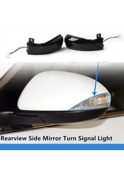 Mazda 3 Bl Için 2x Araba LED Dinamik Yan Ayna Turn Sinyal Gösterge Lambası Mazda 6 Gh 2007-2015 Için Füme (Yurt Dışından)