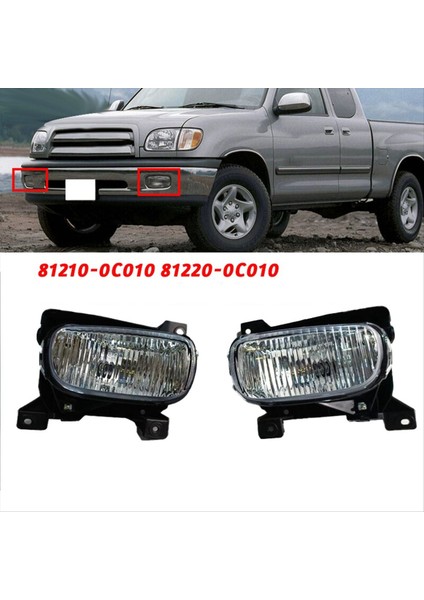 1paır Araç Ön Tampon Sis Lambası 81210-0C010 81220-0C010 Toyota Tundra Pickup Için 2000-2006 Halojen Ampullü Sis Lambaları (Yurt Dışından) fiyatları