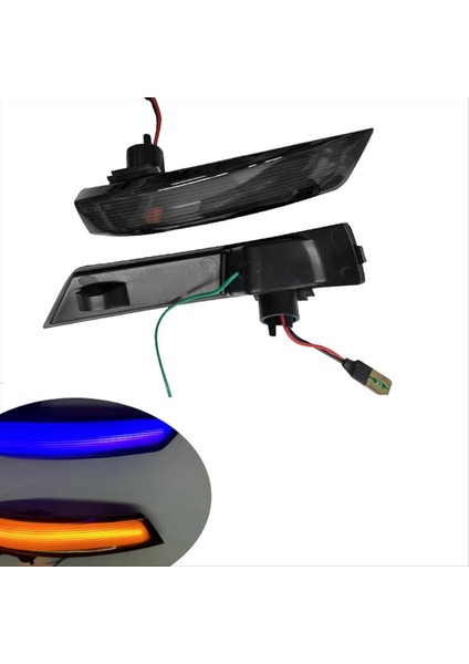 1paır Geri Dönüşün Sinyali Sarı ve Ford Focus Için Sarı ve Mavi Işık Iı 08-11 Mondeo Iv 2010 Yan Ayna Gösterge Lambası (Yurt Dışından) fırsatları