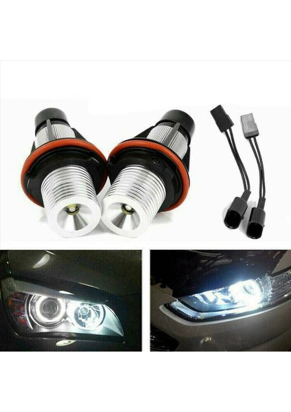 4paır 8000K Beyaz LED Melek Göz Markeri Halo Ampul Lambaları Bmw E39 E53 E60 E63 E64 E66 E87 5 6 7 X3 X5 (Yurt Dışından) modelleri