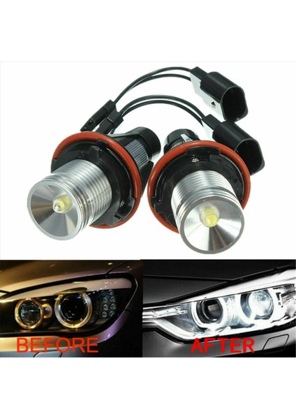 4paır 8000K Beyaz LED Melek Göz Markeri Halo Ampul Lambaları Bmw E39 E53 E60 E63 E64 E66 E87 5 6 7 X3 X5 (Yurt Dışından) fırsatları