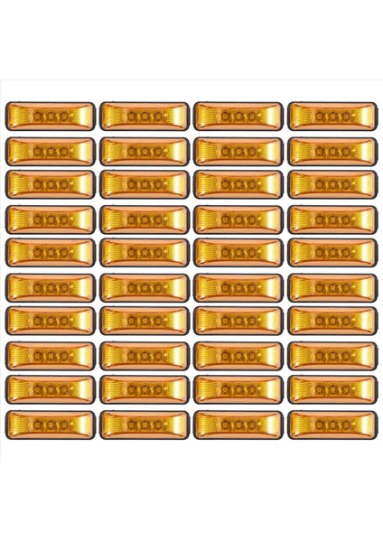 40PCS 24V 3 9inch 3 LED Kamyon Römorku Amber Işık Ön LED Yan Işaretçi Işıkları Açıklama Göstergesi Lamba Su Geçirmez (Yurt Dışından)