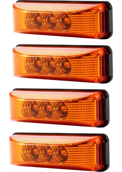 4x 3 LED 3 9 Inç Araba Kamyonu Yan Işareti Hafif Kuyruk Arka Lambalar Gösterge Işaretleyicisi 10-24V Römork Için Rv Tekne Kamyonu (Yurt Dışından)
