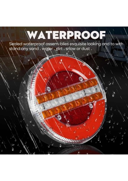 24V 49 LED Dinamik LED Römork Kamyonu Kuyruğu Işık Fren Lambası Drl Akış Dönüş Sinyal Lambası Flaşı Araba Tekne Karavanı Için (Yurt Dışından) indirimleri