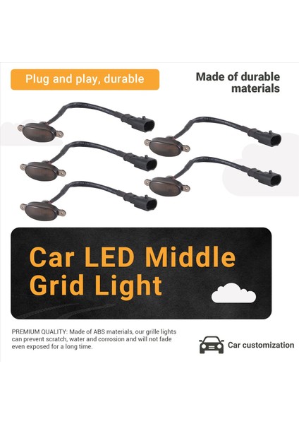 5pcs Araba Ön Izgara Işıkları Dodge Durango Için Uygun (Yurt Dışından) indirimleri