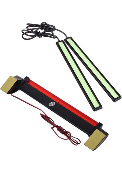 1 Pcs Kırmızı 24 LED Araç Aracı Üçüncü Fren Durma Kuyruk Işığı ve 2 Pcs 84 LED Cob Araç LED Drl Sis Sürüş Lambası (Yurt Dışından)
