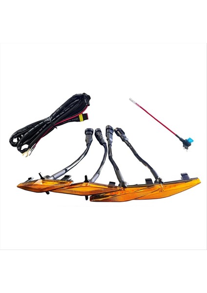 Toyota 4runner Trd Pro 2014-2023 Için LED Izgara Işıkları Sigorta ve Talimatla LED Amber Işıkları 4 Pcs (Yurt Dışından)