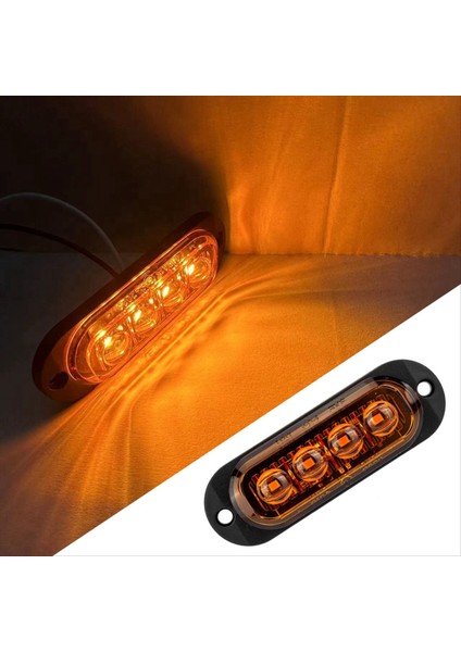 10PCS 12V-24V 4led Araba Yan Işaretleri Işıklar Dönüş Sinyal Işıkları Yan Gösterge Işıkları Römorklar Için Arka Lambalar Sarı (Yurt Dışından) fiyatları