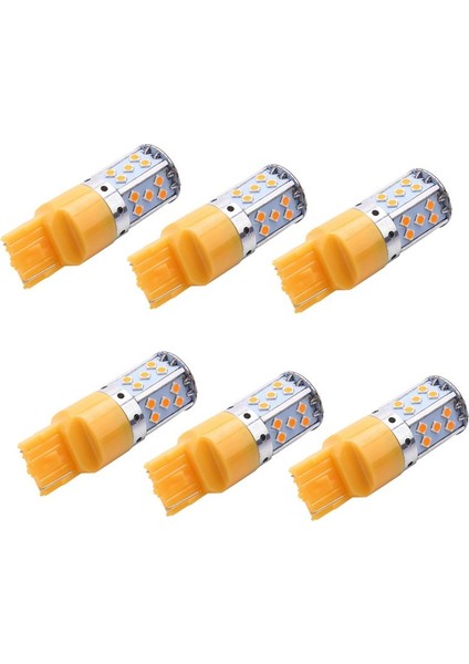 6x T20 7440 W21W LED Ampul 3030 35SMD Canbus LED Lamp Araç Deniz Sinyal Işıkları Amber Aydınlatma 12V 24V (Yurt Dışından)