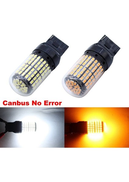 4 Pc LED Işık 2 Pcs T20 7440 W21W WY21W 144-SMD Ters Işık LED Ampuller ve 2 Pc Hyr Hiper Flash Yok 1156 Araba LED Işık (Yurt Dışından) fırsatları
