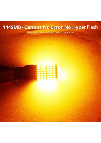 4 Pc LED Işık 2 Pcs T20 7440 W21W WY21W 144-SMD Ters Işık LED Ampuller ve 2 Pc Hyr Hiper Flash Yok 1156 Araba LED Işık (Yurt Dışından) indirimleri