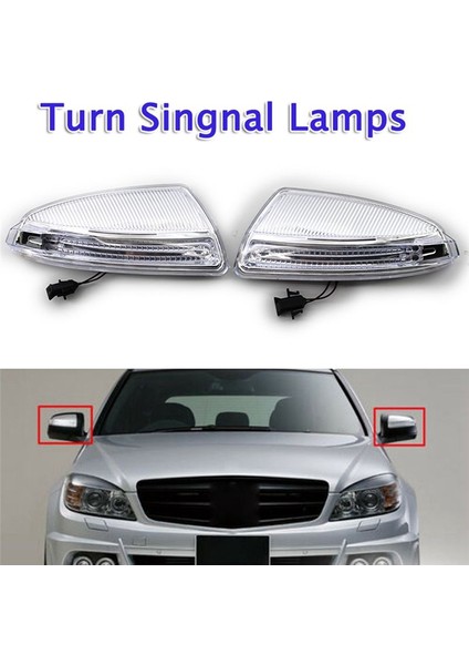 4x Araba Sol+Sağ LED Dikizim Ayna Turn Sinyal Işığı Mercedes-Benz Viano Vito W639 W204 S204 A2048200721 (Yurt Dışından) fırsatları