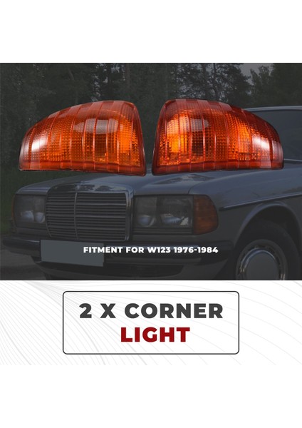Araba Turn Sinyal Göstergesi Mercedes Için Köşe Işık Lambası Benz W123 1976-1984 Sarı (Yurt Dışından) fırsatları